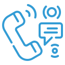 Cartoon phone with communication symbols